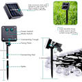 Miniatyrbillede 5 af 6: Solar String Lights Outdoor, 30ft 50 LED Globe String Lights, Vandtæt 8 Modes Solar Patio Lights til have, græsplæne, havepavillon, - Perfet
