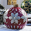 Miniatyrbild 5 av 5: Julgranskulor Dekorationer För Hem Utomhus Uppblåsbara Leksaker Red snowflake