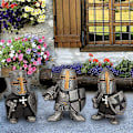 Miniatyrbild 5 av 11: Knight Gnomes Guard 1/8 st Harts Desktop Ornament Skulptur Soldat Miniatyr Figur Collection Heminredning 1set 8pcs