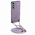Pikkukuva 1 / 5: Yhteensopiva Samsung Galaxy A16 5G A16 4G -kotelon kanssa Retro-kuvioinen nahkapäällysteinen PC+TPU-puhelinkotelo ripustus R-Perfetillä Purple