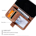 Miniatyrbild 5 av 5: Plånboksfodral för iPhone 12 mini, Läder, Skyddande Skal med Hudstruktur - Perfekt Style D