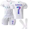 Miniatyrbilde 1 av 2: 2023-2024 Al-Nassr FC Bortebarnedrakt Fotballtrøye Nr.7 Ronaldo - Perfekt 26