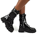 Pikkukuva 3 / 4: Platform-saappaat Plus Size - Naisten saappaat - Perfet Black 41