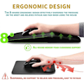 Miniatyrbild 4 av 5: Ergonomisk musmatta med handledsstöd och massagefunktion, handledsstöd för smärtlindring med minnesskum & halkfri PU-bas, Mus-Perfekt