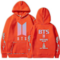 Miniatyrbillede 4 af 5: BTS Unisex Hættetrøje Casual Hoodie Cosplay Jakke Top V-Perfet orange M