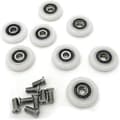8 Duschdörr Rullar Hjul Löpare Trissor Rulle 25mm - Perfekt 23mm