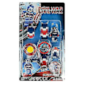 Pikkukuva 1 / 2: Lasten rakennettava kello ja kellot Muovikello linkkiketjulla ja minifiguurilla - Täydellinen Captain America