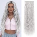 Miniatyrbillede 2 af 6: Clip In Hair Extensions. 6 stk Curly 24" lang syntetisk - Perfet