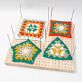 Miniatyrbild 4 av 11: Stickning Blockeringsbräda Stall Kitted Sy Blockeringsmatta För Virkning Handgjord 27.5*27.5*2cm