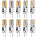 Miniatyrbillede 1 af 5: 10x G4 LED Pærer 12V AC/DC Varm Hvid 3000K 2W, Dæmpbar - Perfekt