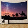 Pikkukuva 2 / 6: Jeesuksen syntymä Tapestry Joulun syntymäseinä Tapestry Christian