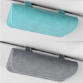 Miniatyrbild 8 av 10: Solglasögonhållare för bil Solskydd, Glasögon Bil Visir Clips Förvaring Glasögon Organizer Case, PU Läder Glasögon Hållare- Perfet Gray