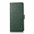 Miniatyrbillede 2 af 4: til OPPO Find X3 / X3 Pro KHAZNEH Side-Magnetisk Litchi Læder RFID Etui - Perfekt Green