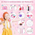 Miniatyrbillede 3 af 5: Børne make-up legetøj piger, 20 stk etui, pink make-up sæt B - Perfet