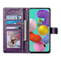 Pikkukuva 2 / 5: Yhteensopiva Samsung Galaxy A24 4G (162.1 x 77.6 x 8.3mm) Kotelo Nahkainen Lukko Lompakko Jalusta Puhelinkotelo - Perfet Purple