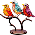 Miniatyrbild 1 av 10: Färgglada fåglar prydnad Fågelfigur 4 4- Perfet 4