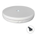 Miniatyrbild 1 av 5: Smart laddningsbar justerbar hastighet elektrisk skivspelare 360 grader 110/220v-Perfet White US standard 110V