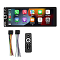 Miniatyrbillede 1 af 5: 1 Din 6.86 tommer HD Bilradio Multimedia Carplay Touchskærm Spejllink Stereo Bluetooth USB FM Cam-Perfet