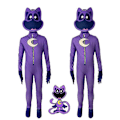 Miniatyrbillede 1 af 5: Poppy Playtime 3 Smiling Critters Rolleleg Bodysuit DogDay Catnap Halloween Kostume Voksen Kostume - Perfekt Cat Nap 160