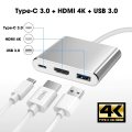 Miniatyrbild 3 av 3: USB-C Multiport Adapter för USB (PD), HDMI 4K och USB-C - Perfet