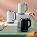 Miniatyrbillede 2 af 5: Kogende Vandkoger i Rustfrit Stål, Mini Rejsekoger til 0,8 Liter, 600 Watt Elektrisk Vandkoger, Dobbeltlagsdesign, Overophedningsbeskyttelse, Hurtig Kogningsfunktion, Stille white
