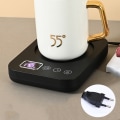 Miniatyrbillede 7 af 11: USB Kaffevarmer Krus Varmere Mælk Kaffe Te Varmeplader til kontorbord Housewarming Gave Hvid white
