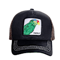 Miniatyrbillede 1 af 2: Mesh Animal Broderi Hat Snapback Hat Papegøje Sort Grøn - Perfet parrot black green
