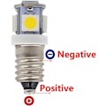 Pikkukuva 6 / 6: 10 kpl E10 9V Cool White 5SMD 5W LED-lamput (Cool White, 9V) - Perfet