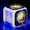 Miniatyrbild 1 av 5: Basketbollväckarklocka 7 Färgförändring Multifunktionell Noctilucence Elektronisk Klocka Barn Väckarklocka för Tw-Perfet Light Grey