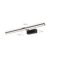 Miniatyrbillede 5 af 5: Badeværelsesspejl pandelampe moderne minimalistisk LED spejllampe - sort, 50cm, 10W, 1stk- Perfet