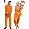 Miniatyrbild 2 av 6: Fängelsekostym, Orange Fängelsekostym Halloween Kostym för Kvinnor - Perfekt Women L