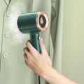 Miniatyrbillede 4 af 5: Bærbar Mini Strygejern, Rejse Mini Dampstrygejern, Håndholdt Tøjdamper, Hurtig Forvarmning Damp Tørstrygning, til Hjemmet og Rejser - Perfekt Green