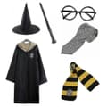 Potter 6 osainen setti Velho Naamiaisasu C-Perfet yellow 145cm (9-10 years)
