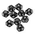 Miniatyrbilde 1 av 5: 4x 10 stk Tolvsidede Terninger D12 Spill D&d Rpg Party Games Terninger Svart-Perfekt