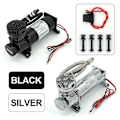 Miniatyrbillede 5 af 5: Universal DC 12v 480c Maxpower 200 Psi Udløb 3/8 eller 1/4 Bil Luftfjeder Kompressor/Pumpe - Perfekt OUTLET  38NPT silver