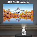 Miniatyrbild 3 av 5: Smart 5G 4K LED-projektor - WiFi/Bluetooth-aktiverat hemmabiosystem med HDMI-anslutning - Perfekt