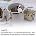 Miniatyrbillede 4 af 5: Loftventilator-kontaktkit 3 hastigheder 4 ledninger, ventilator-kontakt trækledning hastighedsstyring, ZE-208S trækledning sw-Perfet