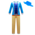 Miniatyrbillede 5 af 7: 4-8 år Kids Dinosaur Ranch Cosplay Costume Jumpsuits+hat+maske - Perfet 130cm