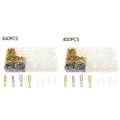 Miniatyrbild 8 av 10: 3,9 mm hon- och hanspadeterminaler isolerande hylsa Kit Wire Crimp Terminal Block Connector Sortiment Set- Perfet 360pcs