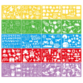 Pikkukuva 1 / 6: 20kpl Lasten tee-se-itse piirustusstensiilit set Kids Plast P - Perfet ONE SIZE
