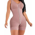 Miniatyrbillede 1 af 4: Høj Kompression Kort Girdle med Spænder Bryst til Daglig og Post-kirurgisk Brug Slankende Skab Belly Kvinder GNz-Perfet Rose Brown M