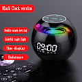 Miniatyrbillede 5 af 6: Clockradio, Digitalt sengevækkeur, Digitalt Ur, Bærbare Bluetooth-højttalere, Fm Clock Radio Sort - Perfet black