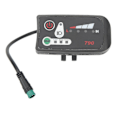 Miniatyrbillede 4 af 4: Elektrisk Cykel LED Strømdisplay Panel Elektrisk Cykel Modifikation Display Meter med Vandtæt 5p Hanstik til 22,2 mm Styr - Perfekt 48V