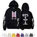Miniatyrbillede 1 af 5: BTS Unisex Hættetrøje Casual Hoodie Cosplay Jakke Top V-Perfet wine red M