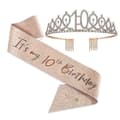 Party Krone Hodebånd Rhinestone Krone Hårtilbehør Første Års Nummer Bursdagskake Ornament Legering Hodebånd-Perfekt 10