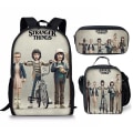 Miniatyrbillede 2 af 2: Stranger Things4 Student Skoletaske Børne Unisex Rygsæk Madpakke - Perfet 20 3pcs