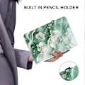 Miniatyrbillede 5 af 5: Læder Etui Kompatibelt med iPad Air 11 (2025) (2024) Air (2022) (2020) Pro 11 (2022) Mønsterprintet Tablet Co-Perfet Jade Flower