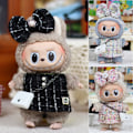 Miniatyrbilde 2 av 4: POP MART The Monsters Labubu Plysjdukke Etnisk Stil Kjole + Hodeplagg Veske (Ingen Leke)-Perfekt White