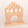 Miniatyrbilde 3 av 4: 1 stk. Romersk Buebro Stabling Geometri Læring Sensorisk Kloss Treleke - Perfekt