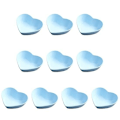 Miniatyrbillede 1 af 5: 10 stk. Sovseskål Fødevaregodkendt Kontakt Let at vaske Plast Japansk stil Hjerteform Krydderitallerken Køkken Gadget-Perfet blue Love Heart
